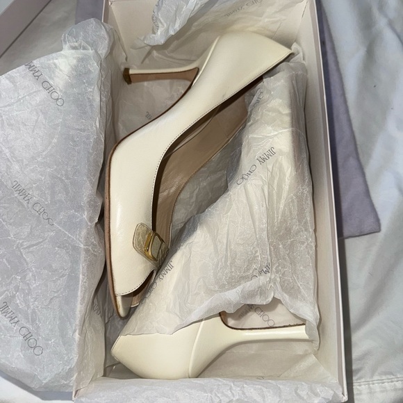 Jimmy Choo high heels! Cream with a gold buckle! - Picture 15 of 15